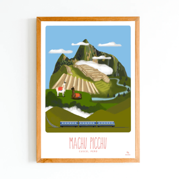 art print machu picchu
