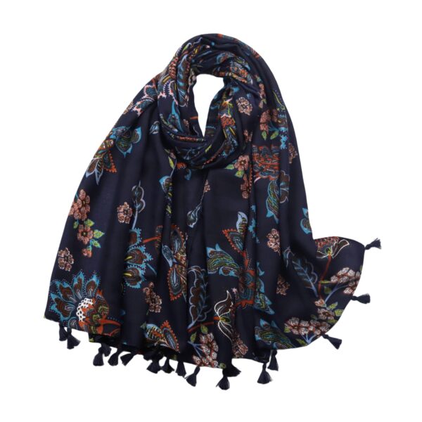 Bufanda fina Manna Midnight flower
