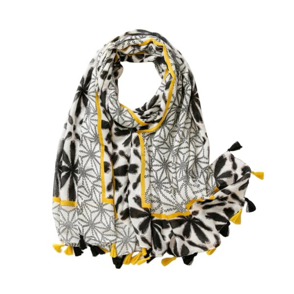 Bufanda fina Manna Yellow orchid