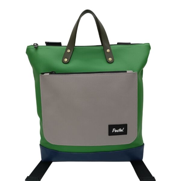 Mochila Postal Verde con Gris Cantuta
