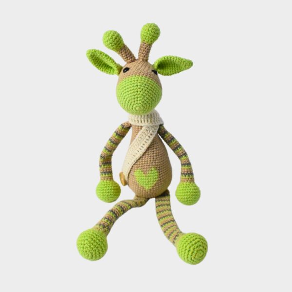 Amigurumi de Jirafa Bufanda Verde