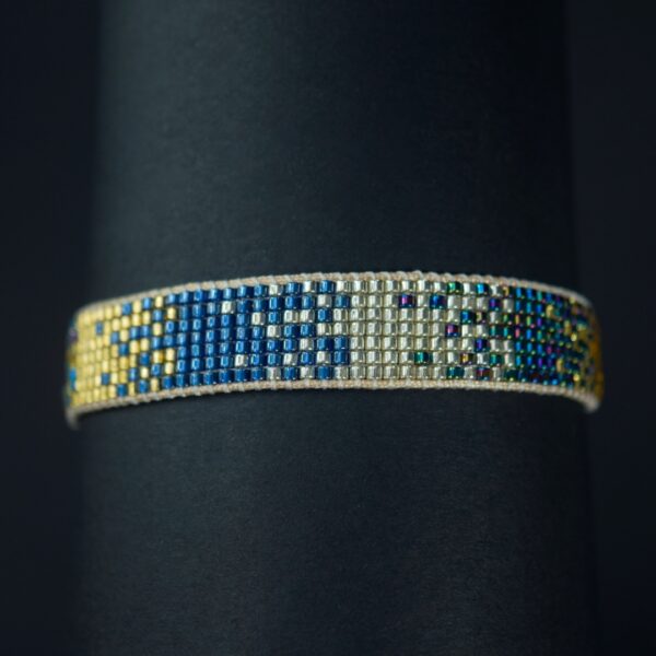 Pulsera Miyuki 7 Filas Azules