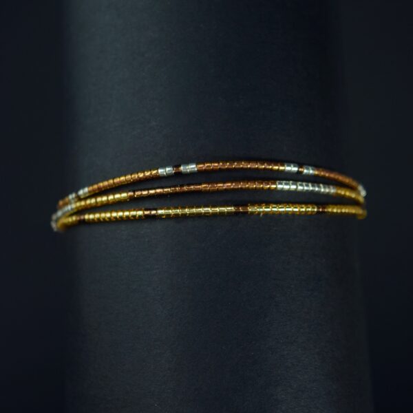 Pulsera Miyuki Triples Cobrizo