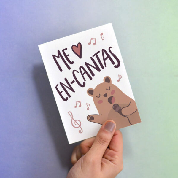 Tarjeta Oso Me Encantas