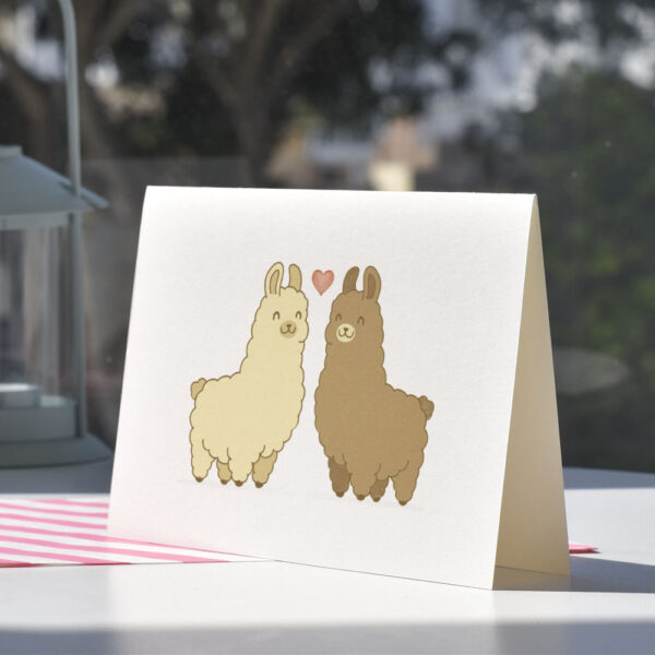Tarjeta Llamas enamoradas